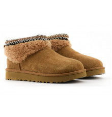 UGG Ultra Mini Lack Maxi Curly Boot Chestnut