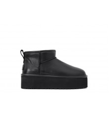 UGG Classic Ultra Mini Platform Black Leather
