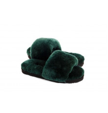 UGG Fluff Slide Slippers Dark Green