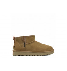 UGG Classic Ultra Mini Zip Boot Chestnut