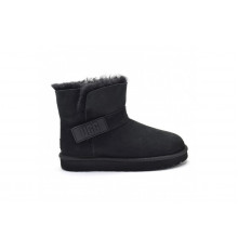 UGG Mini Bailey Graphic Logo Suede Black