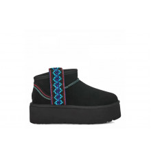 UGG Classic Ultra Mini Braid Platform Black