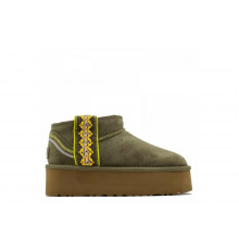 UGG Classic Ultra Mini Braid Platform Burnt Olive