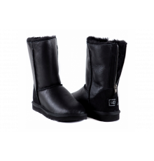UGG Classic Short Zip Metallic Black