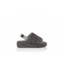 UGG Fluff Yeah Slide-Grey