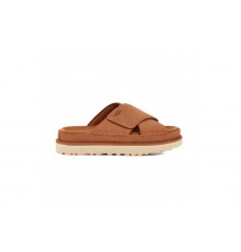 UGG Goldenstar Cross Slide - Chestnut