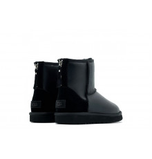UGG Classic Mini Zip Metallic Black (без камней)