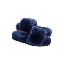 UGG Fluff Slide Slippers Navy Blue