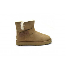 UGG Mini Bailey Graphic Logo Suede Chestnut