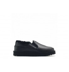 UGG Stitch Slip Leather Black