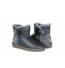 UGG Mini Bailey Button Metallic Grey